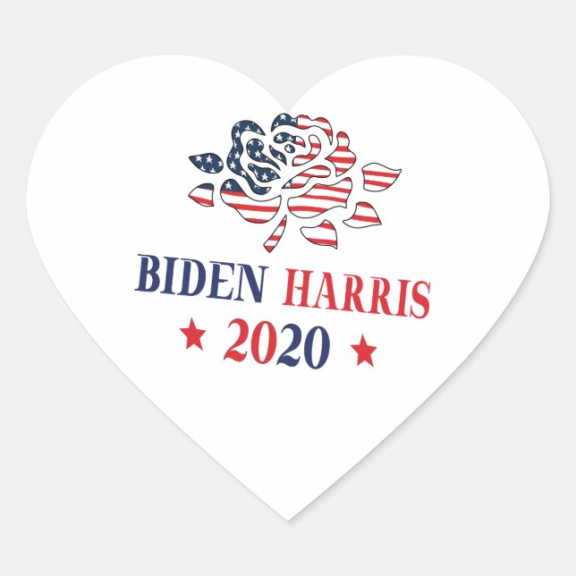 Biden Harris 2020 Heart Sticker (Front)