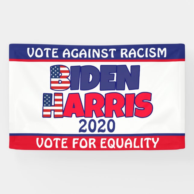 Biden Harris 2020 Vote Against Racism Banner (Horizontal)