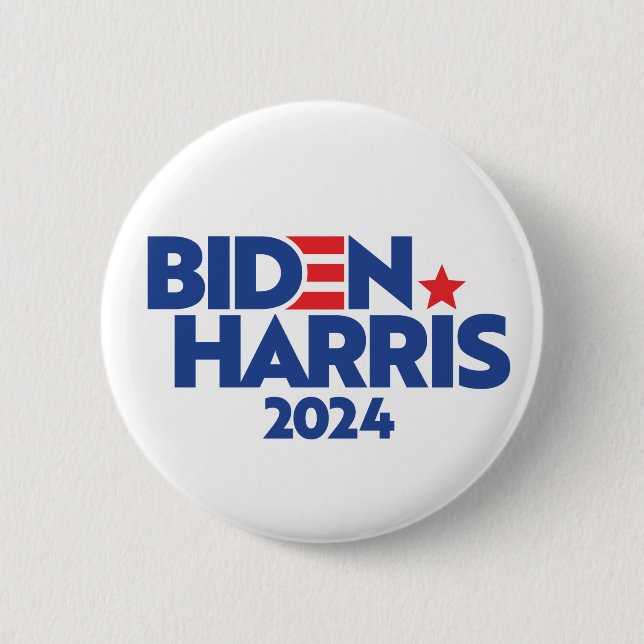 BIDEN HARRIS 2024 6 CM ROUND BADGE (Front)