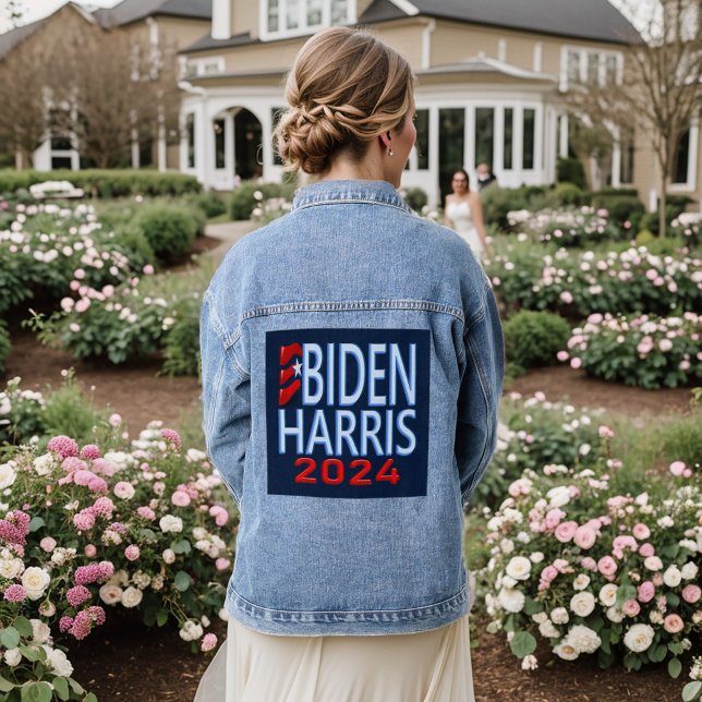 Biden Harris 2024 Election Blue Denim Jacket (Creator Uploaded)