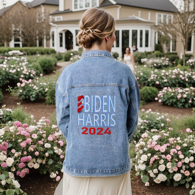 Biden Harris 2024 Election Blue Denim Jacket (Creator Uploaded)
