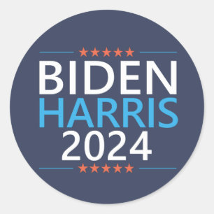 Biden Harris 2024 for President US Election Classic Round Sticker