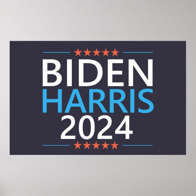 Biden Harris 2024 for President US Election Poster (Front)