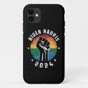 Biden Harris 2024 LGBT Rainbow Gay Pride Election iPhone 11 Case