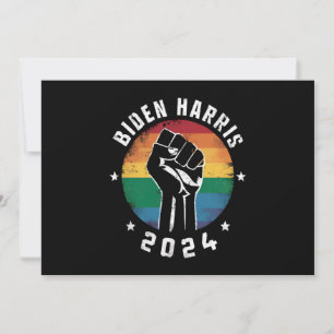 Biden Harris 2024 LGBT Rainbow Gay Pride Election Invitation