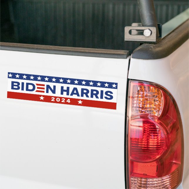 Biden Harris 2024 Presidential Election Campaign Bumper Sticker (On Truck)
