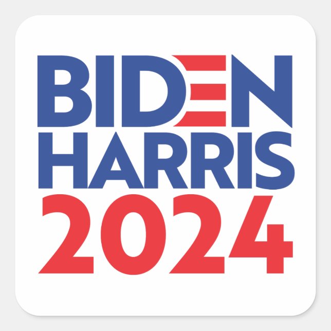 BIDEN HARRIS 2024 SQUARE STICKER (Front)