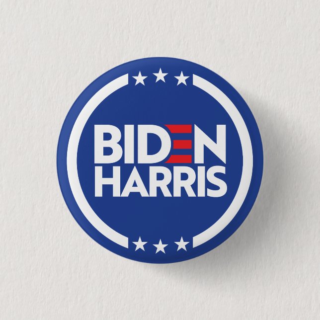 Biden Harris 3 Cm Round Badge (Front)