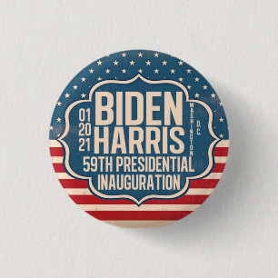Biden Harris 59th Inauguration Commemorative 3 Cm Round Badge