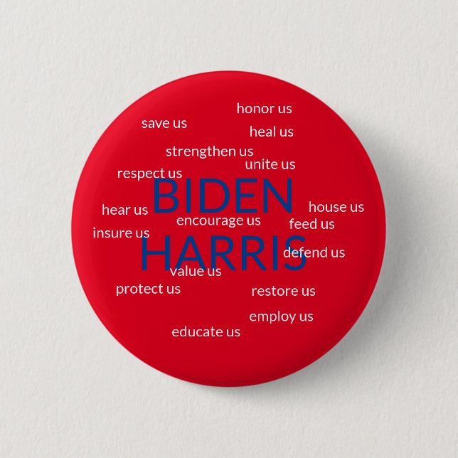 biden harris 6 cm round badge (Front)