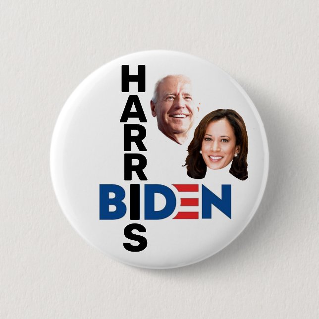 Biden/Harris 6 Cm Round Badge (Front)
