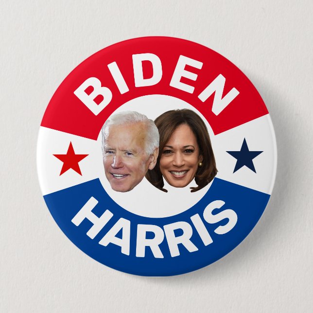 BIDEN / HARRIS 7.5 CM ROUND BADGE (Front)