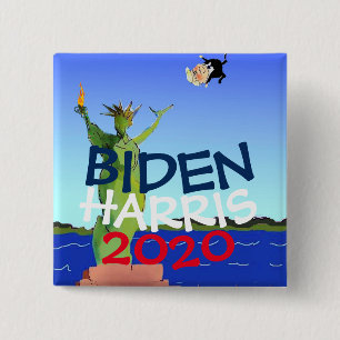 Biden Harris Anti Trump Vote Democrat 2020 15 Cm Square Badge