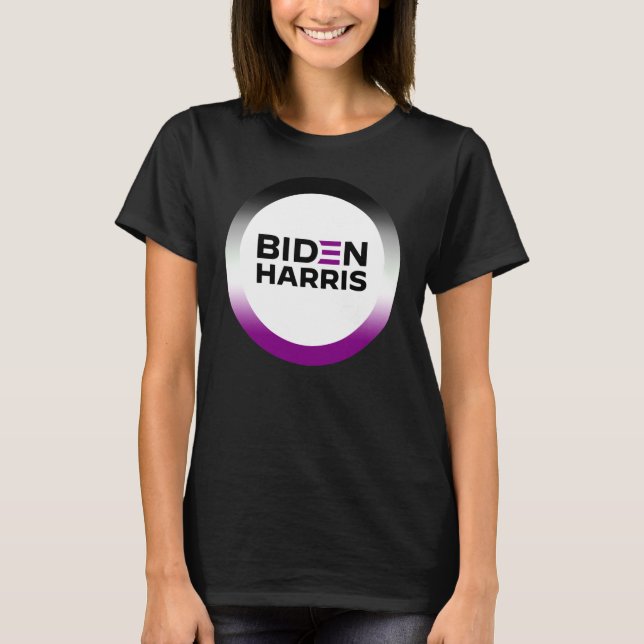 Biden Harris Asexual Pride T-Shirt (Front)