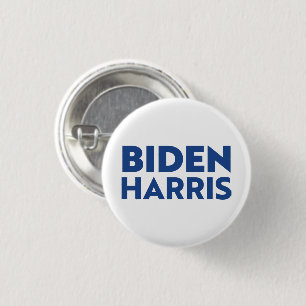 "Biden Harris" blue letters - 3 Cm Round Badge
