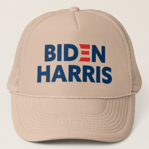 Biden / Harris Blue Logo Khaki Trucker Hat