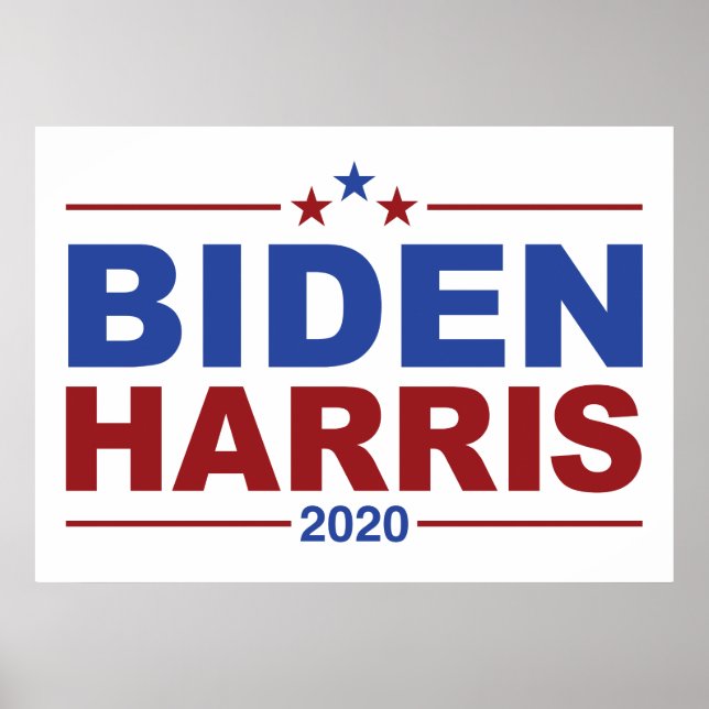 BIDEN/HARRIS Crimson & Blue Theme Poster (Front)