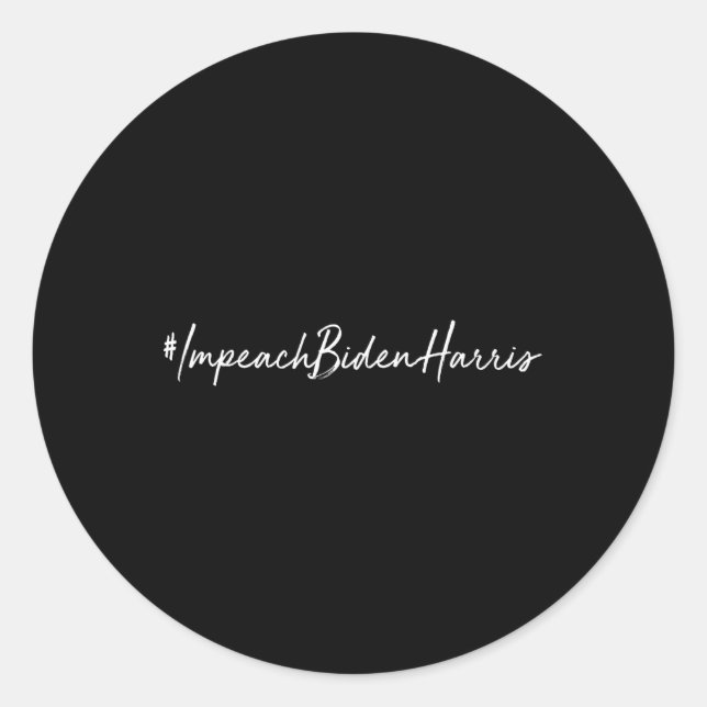 Biden Harris Funny Republican Conservative  Classic Round Sticker (Front)