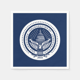 Biden Harris Inaugural Logo Inauguration Day Blue Napkin