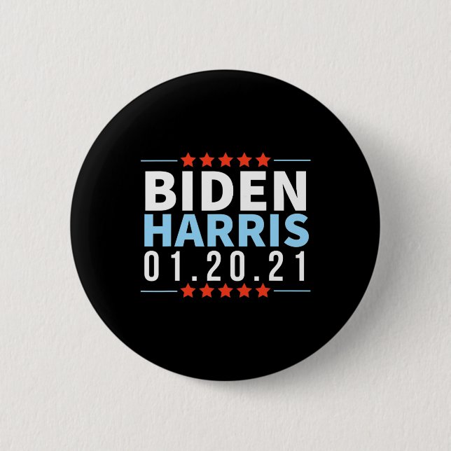 Biden Harris January 2021 Election Victory Inaugur 6 Cm Round Badge (Front)