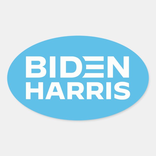 BIDEN HARRIS OVAL STICKER (Front)