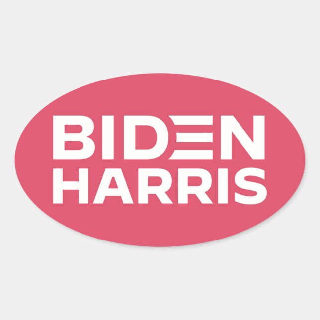 BIDEN HARRIS OVAL STICKER (Front)