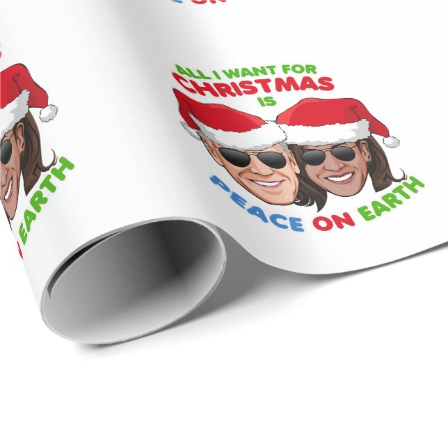 BIDEN HARRIS - PEACE ON EARTH WRAPPING PAPER (Roll Corner)
