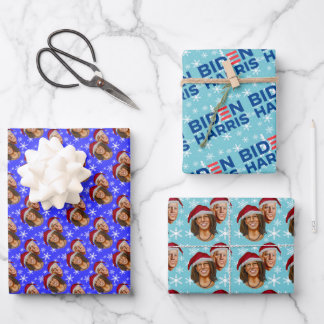 Biden Harris politics Christmas Wrapping Paper Sheet