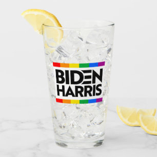 BIDEN HARRIS Pride Block Glass