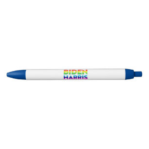 "Biden Harris" - Pride lgbtq lgbt rainbow colours Black Ink Pen