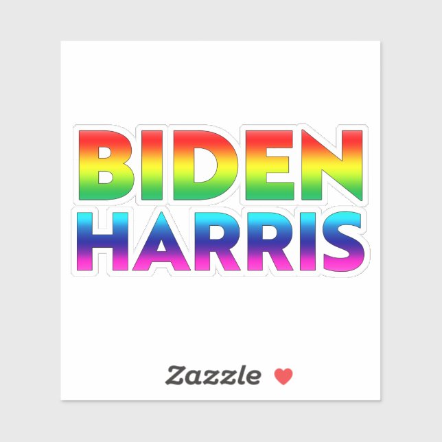 "Biden Harris" Pride rainbow colours lgbt lgbtq (Sheet)
