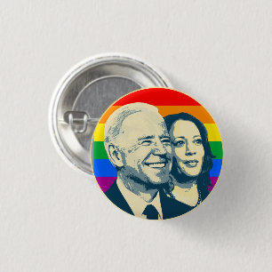 Biden Harris Rainbow Pride 3 Cm Round Badge