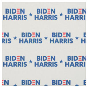 Biden / Harris Star Pattern Blue and White Fabric