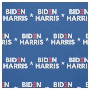 Biden / Harris Star Pattern White and Blue Fabric