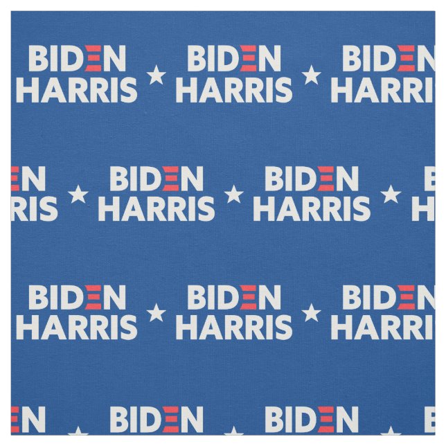 Biden / Harris Star Pattern White and Blue Fabric (Swatch)