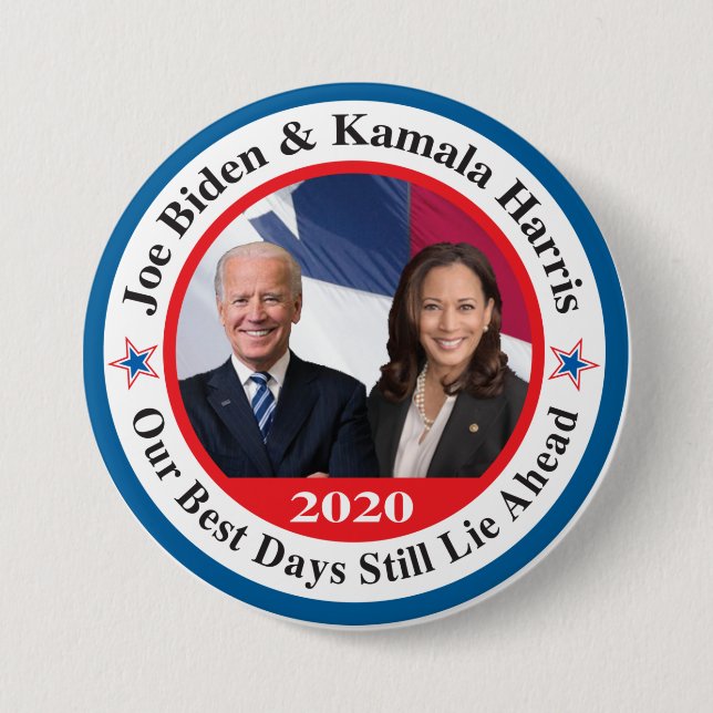 biden harris stuff 7.5 cm round badge (Front)