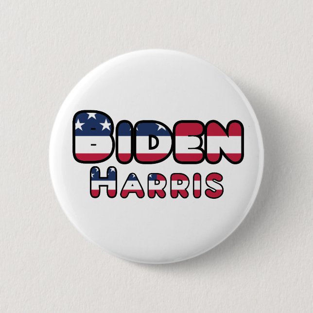 Biden & Harris Support US Election 2020 6 Cm Round Badge (Front)