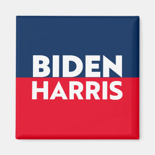 Biden Harris typography red white blue patriotic Magnet