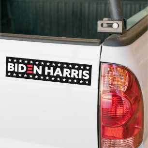 Biden / Harris White Stars Black Bumper Sticker