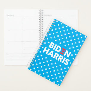 Biden / Harris White Stars Pattern Blue Planner