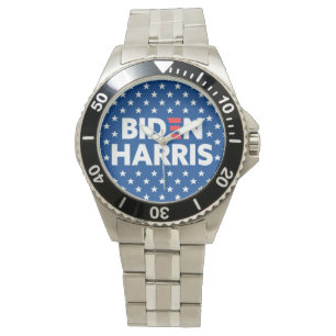Biden / Harris White Stars Pattern Blue Watch