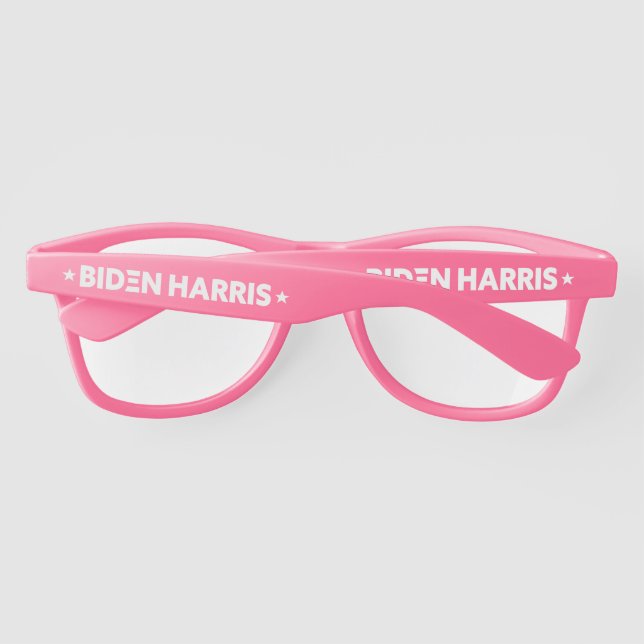 Biden / Harris White Stars Pink Sunglasses (Back)
