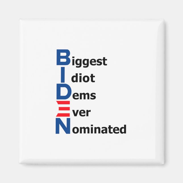 Biden Idiot Magnet (Front)