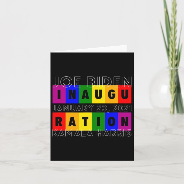 Biden Inauguration Day Lgbt  Card (Front)