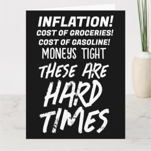 BIDEN INFLATION FUNNY JOKE BIRTHDAY GREETING CARD