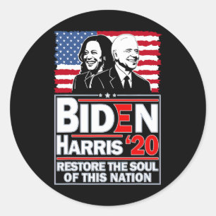 Biden Kamala Harris 2020 For Men Women Ladies Classic Round Sticker