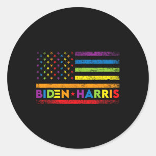 Biden Kamala Harris 2020 Rainbow Gay Pride Lgbt El Classic Round Sticker