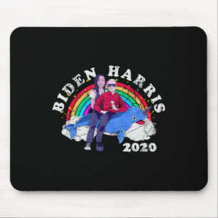 Biden Kamala Harris 2020 Riding Narwhal Anti Trump Mouse Pad