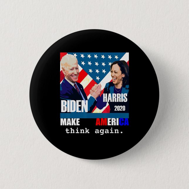Biden Kamala Harris  6 Cm Round Badge (Front)