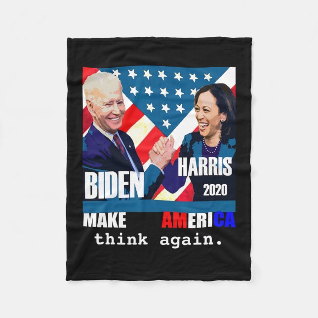 Biden Kamala Harris  Fleece Blanket (Front)